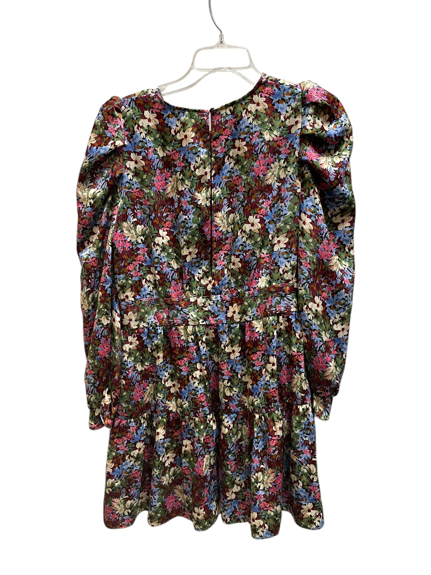 Dress Casual Short By Zara In Floral Print, Size: L