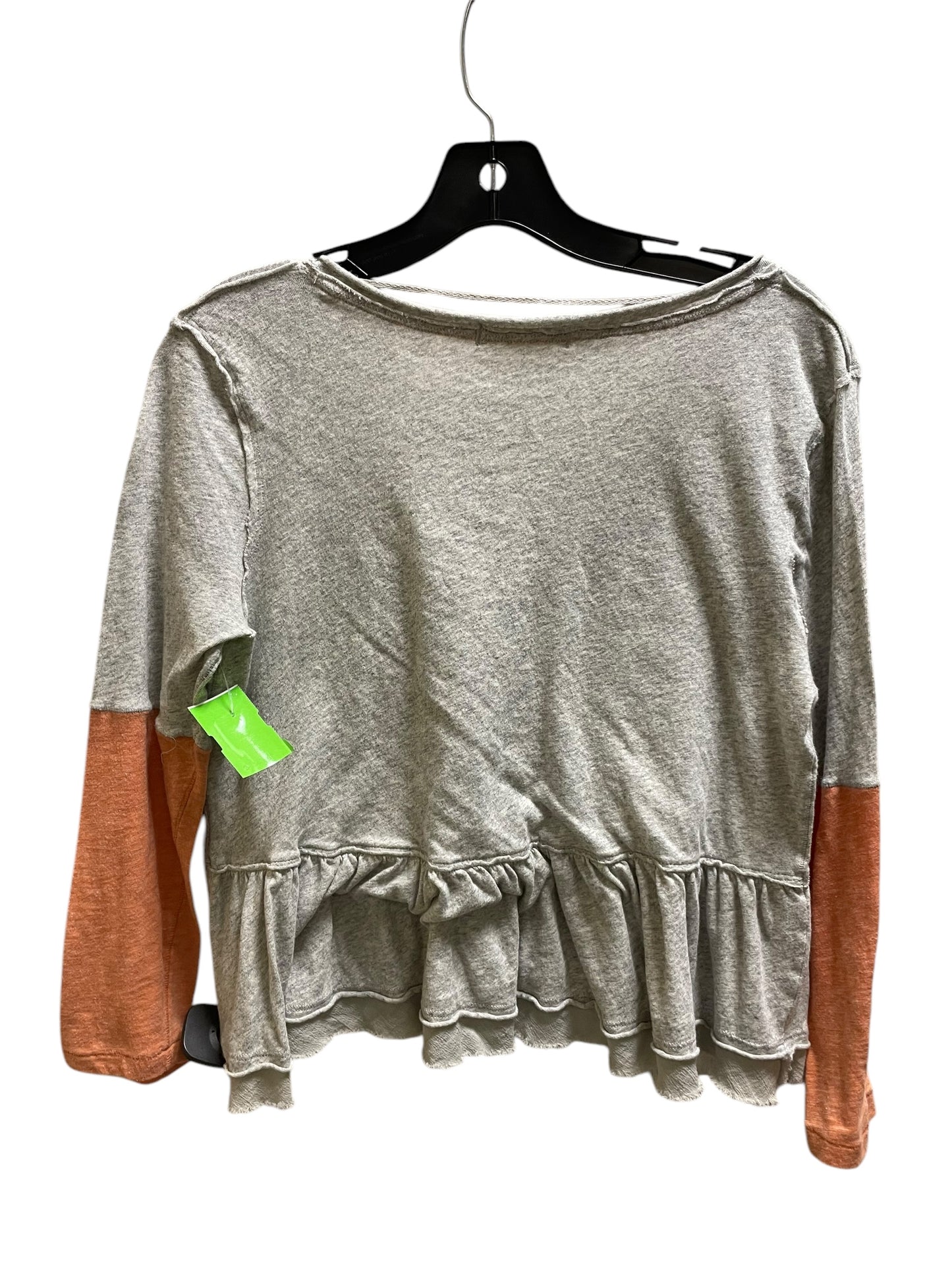 Top Long Sleeve By Free People In Grey, Size: M