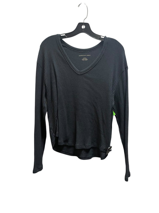 Top Long Sleeve By American Eagle In Navy, Size: M