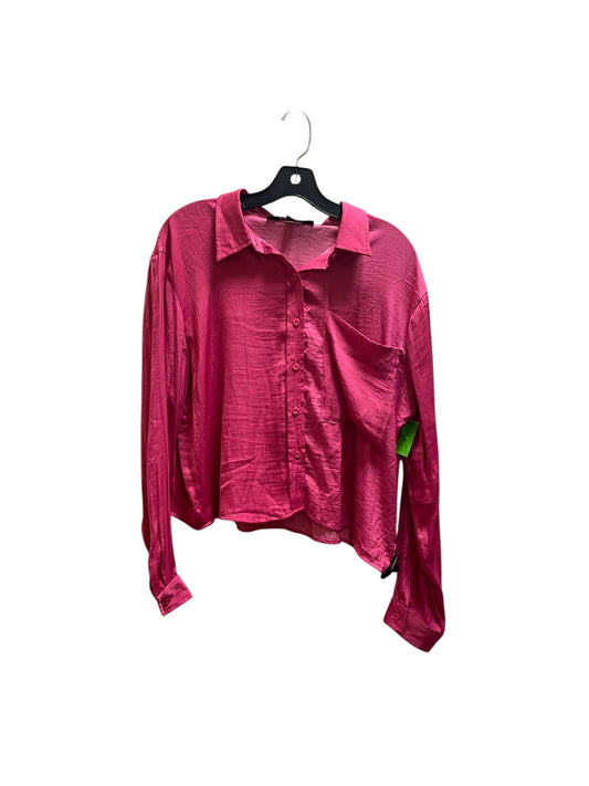 Top Long Sleeve By Marc New York In Pink, Size: Xl