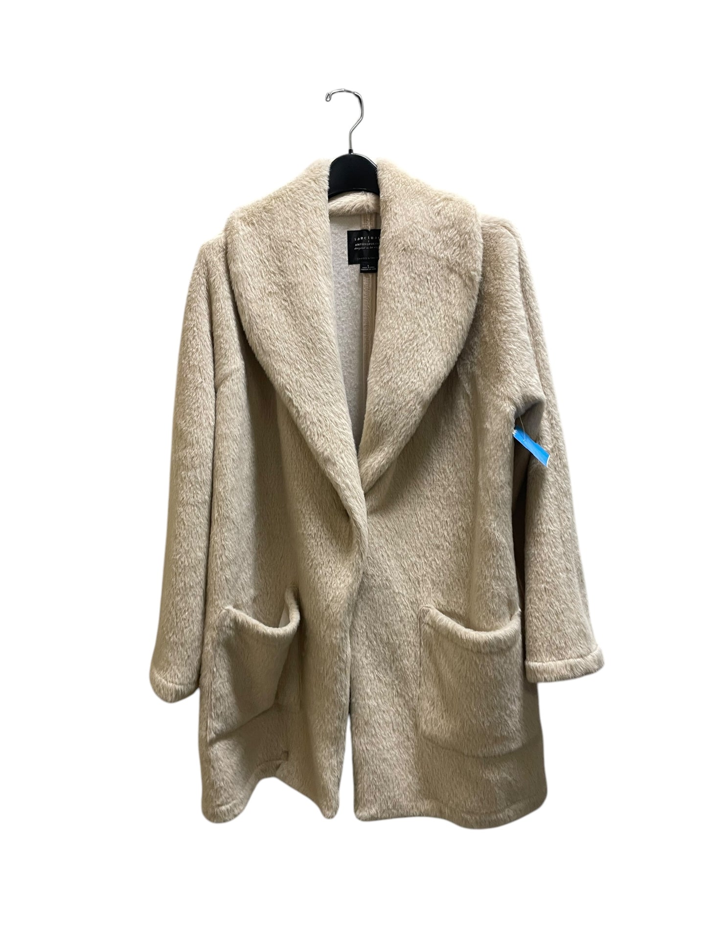 Coat Faux Fur & Sherpa By Sanctuary In Cream, Size: L