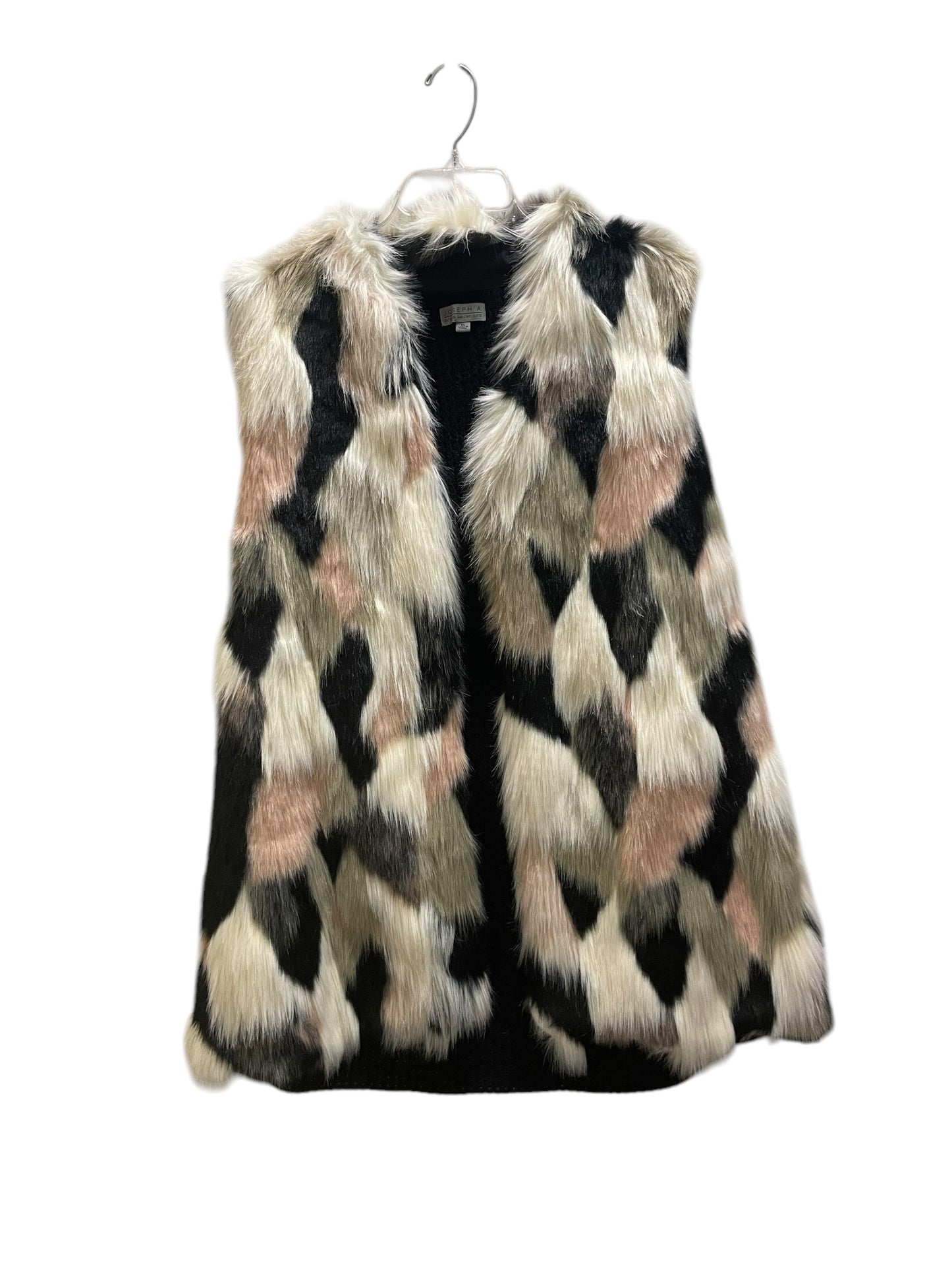 Vest Faux Fur & Sherpa By Joseph A. In Multi-colored, Size: Xl