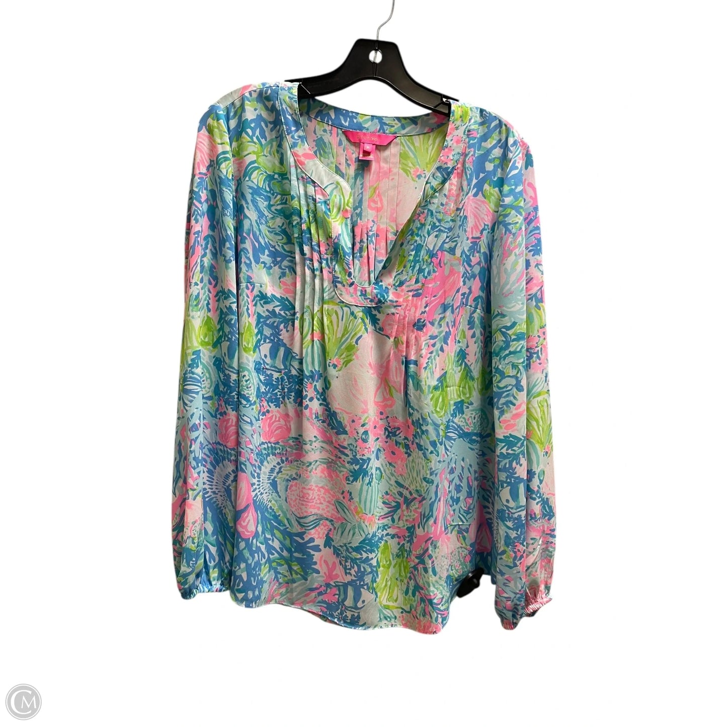 Top Long Sleeve Designer By Lilly Pulitzer In Multi-colored, Size: L