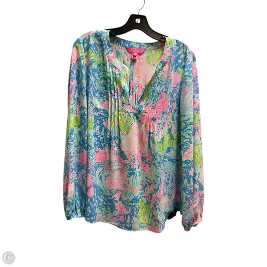 Top Long Sleeve Designer By Lilly Pulitzer In Multi-colored, Size: L
