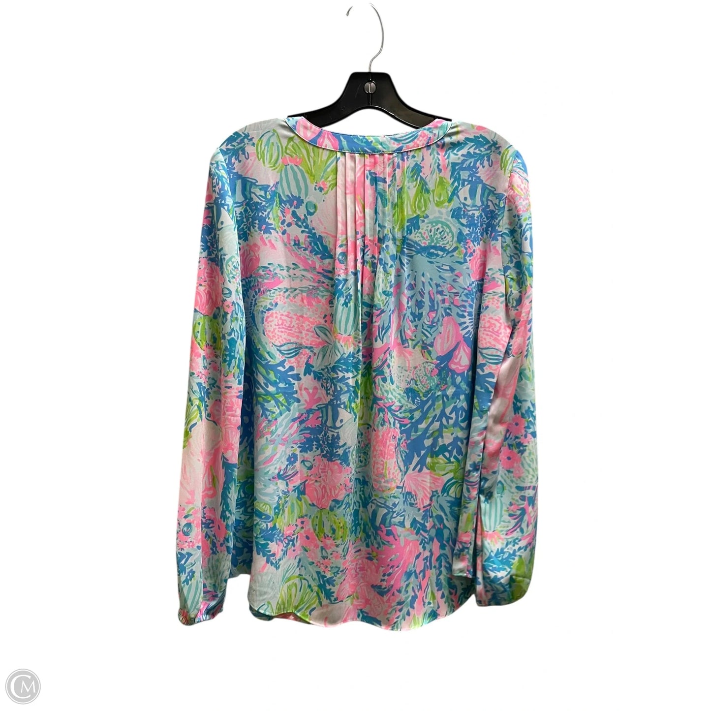 Top Long Sleeve Designer By Lilly Pulitzer In Multi-colored, Size: L