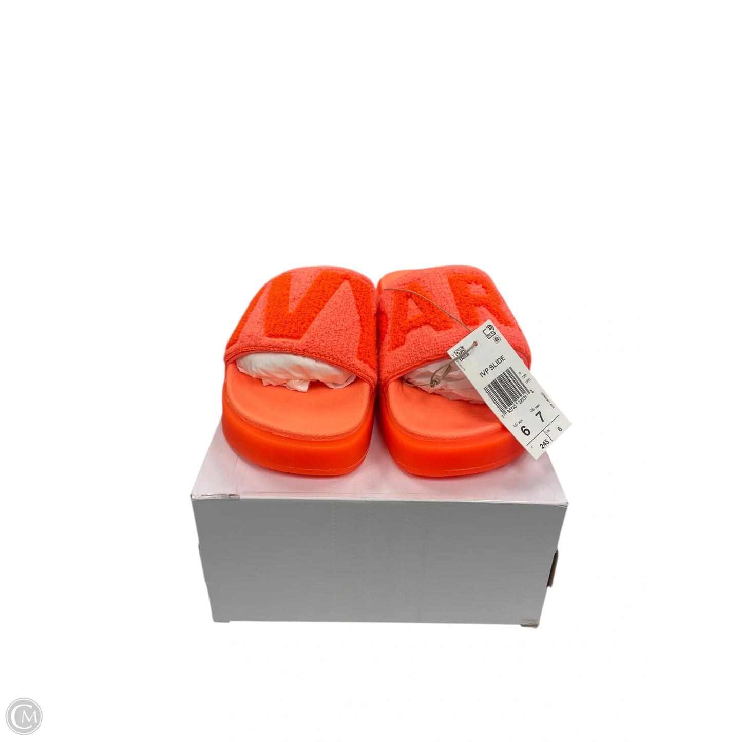 Sandals Flats By Adidas In Orange, Size: 7
