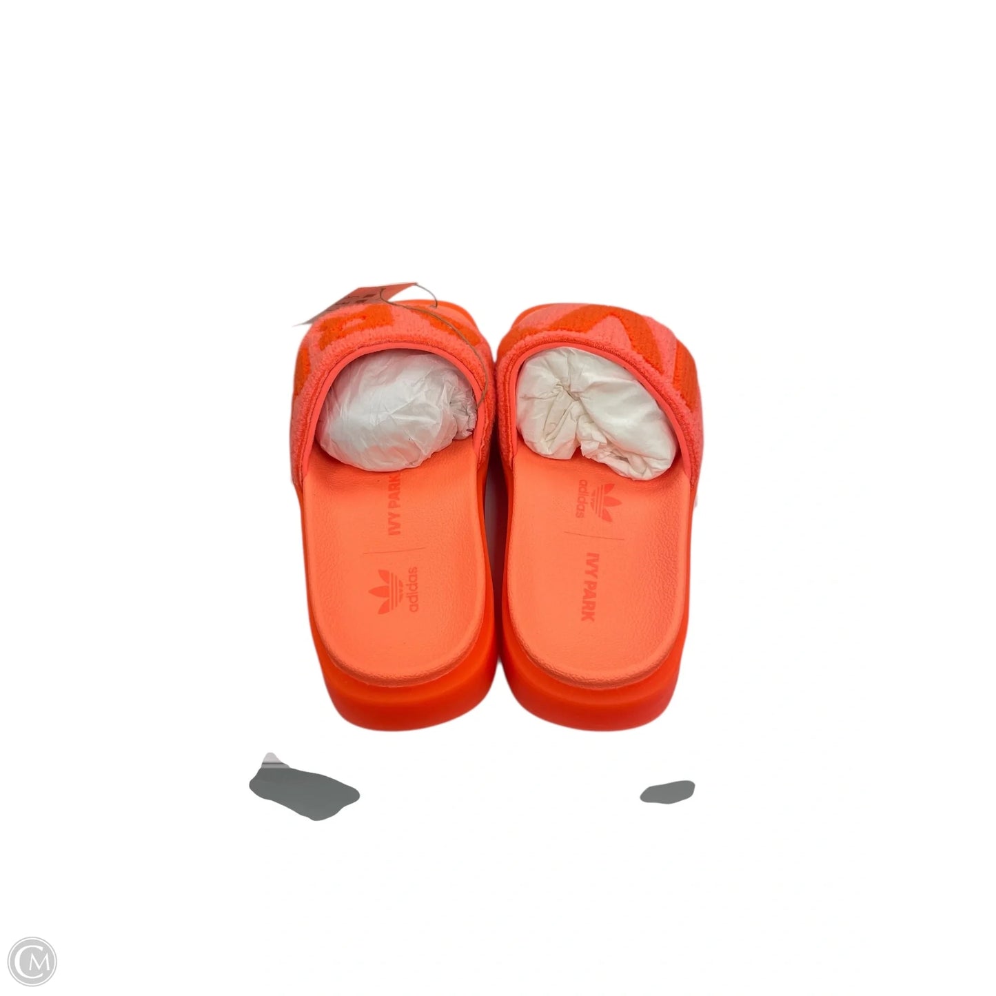 Sandals Flats By Adidas In Orange, Size: 7