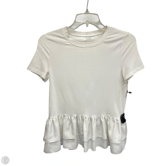 Top Short Sleeve Designer By Kate Spade In White, Size: Xs