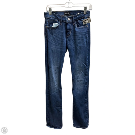 Jeans Skinny By Express In Blue Denim, Size: 4