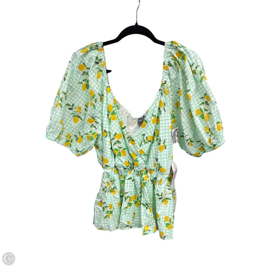 Top Short Sleeve By Clothes Mentor In Green, Size: 2x