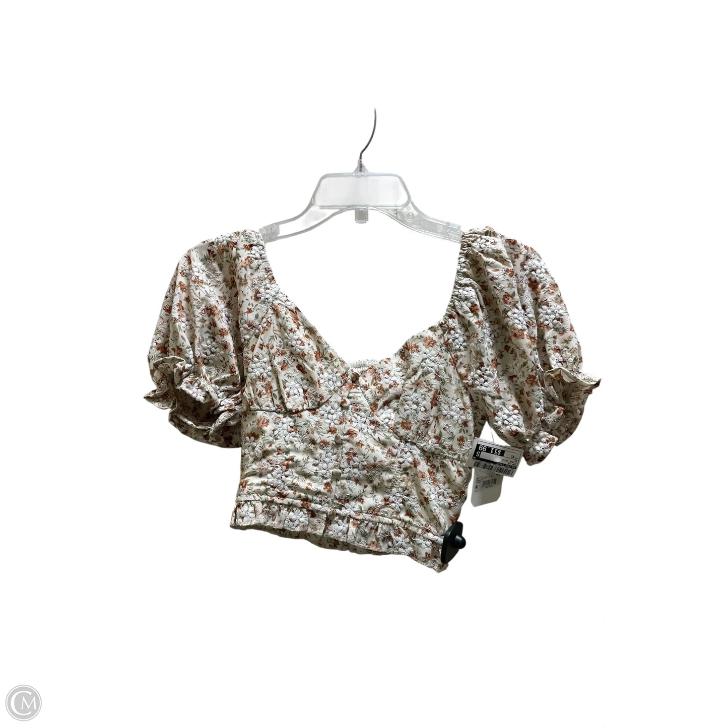 Top Short Sleeve By Altard State In Floral Print, Size: Xs
