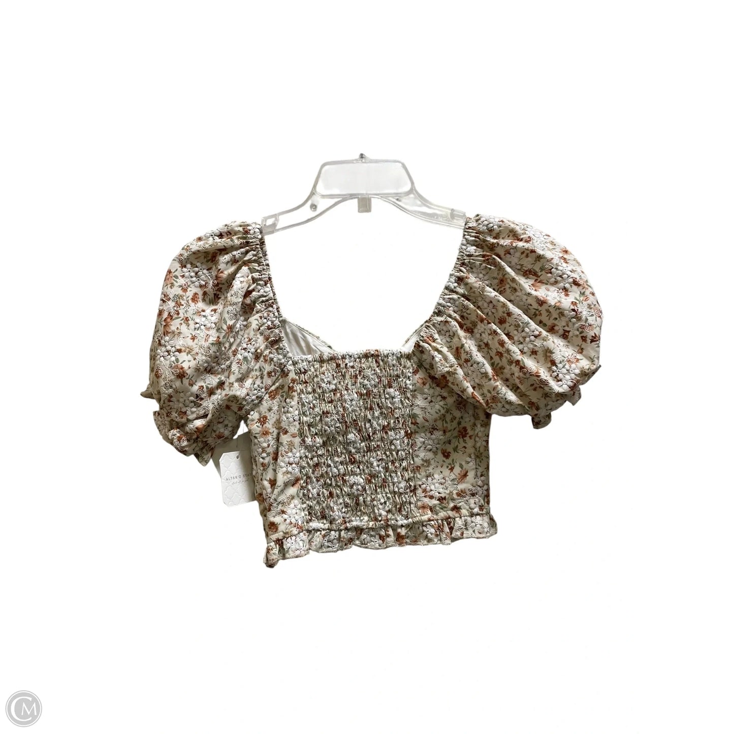 Top Short Sleeve By Altard State In Floral Print, Size: Xs