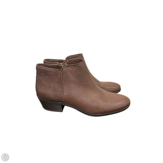 Boots Ankle Flats By Sam Edelman In Brown, Size: 7.5