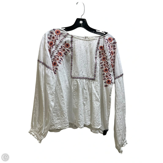Top Long Sleeve By Clothes Mentor In White, Size: Xl