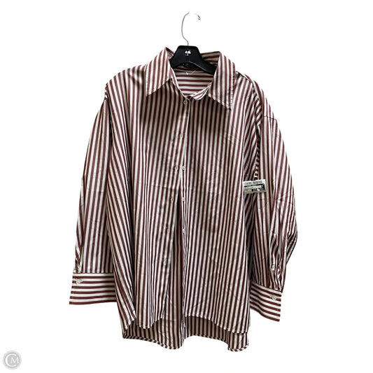 Top Long Sleeve By Clothes Mentor In Striped Pattern, Size: M