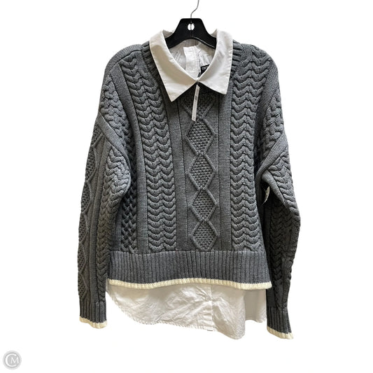 Sweater By Anthropologie In Grey, Size: M