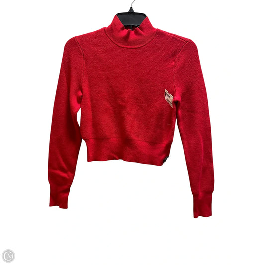 Top Long Sleeve By Abercrombie And Fitch In Red, Size: S