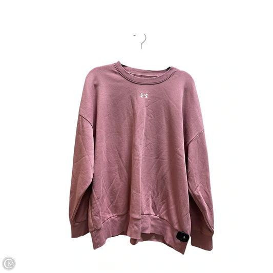 Sweatshirt Crewneck By Under Armour In Pink, Size: M