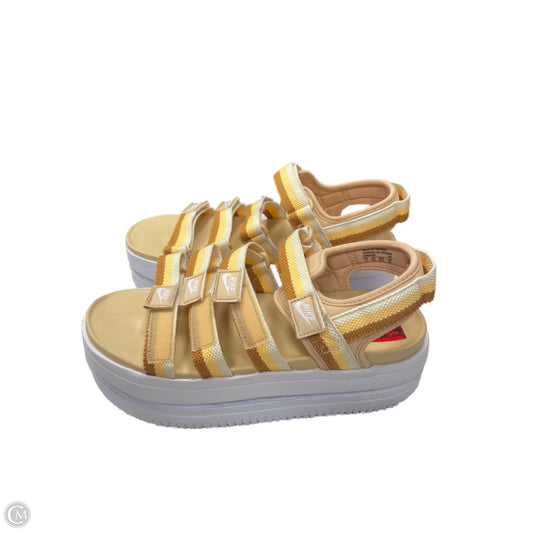 Sandals Flats By Nike In Tan, Size: 9