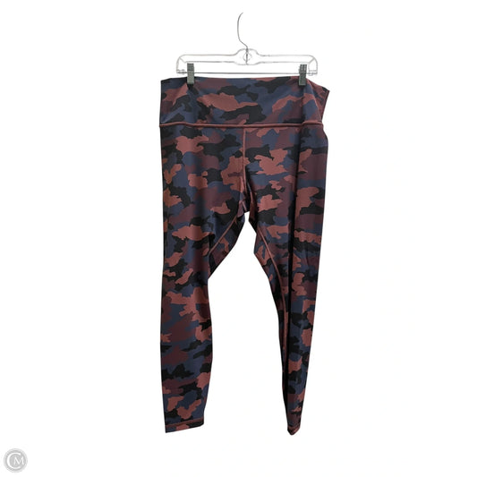 Athletic Leggings By Lululemon In Red, Size: 18