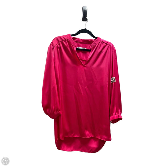 Top Long Sleeve By Amanda Uprichard In Pink, Size: L