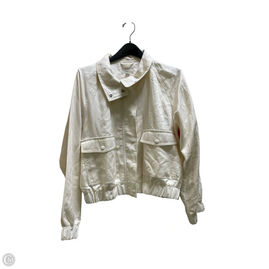 Jacket Denim By Loft In White, Size: M