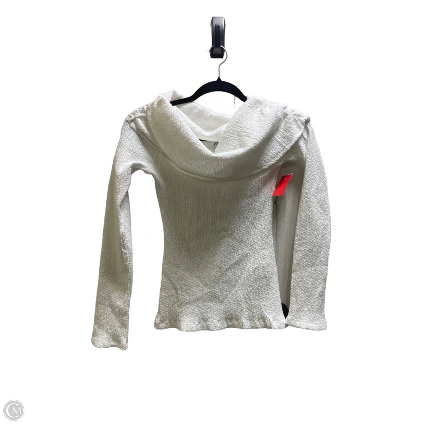 Top Long Sleeve By Zara In White, Size: S