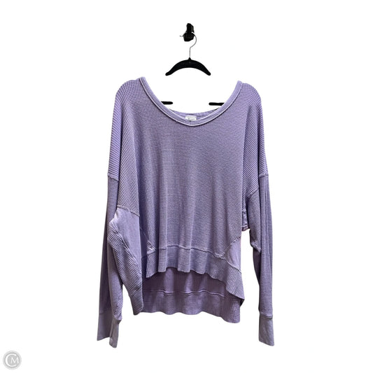 Top Long Sleeve By Aerie In Purple, Size: Xl