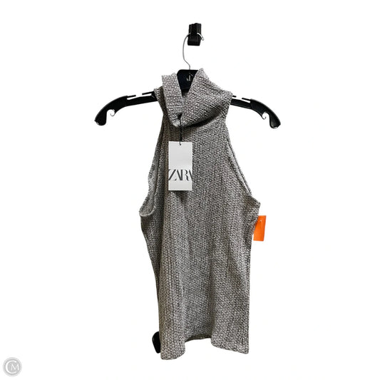 Top Sleeveless By Zara In Brown, Size: M