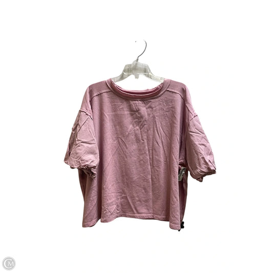 Top Short Sleeve By Free People In Pink, Size: S