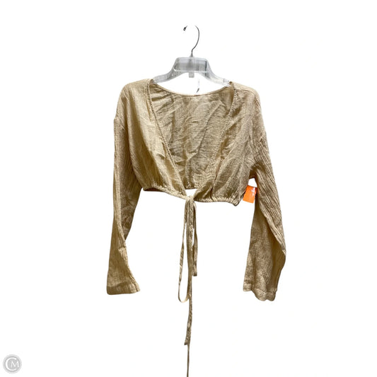 Top Long Sleeve By Free People In Tan, Size: S