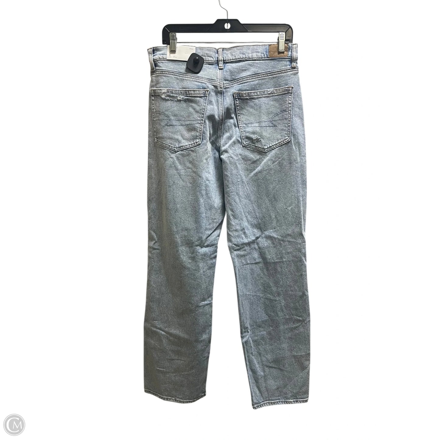 Jeans Straight By American Eagle In Blue Denim, Size: 8