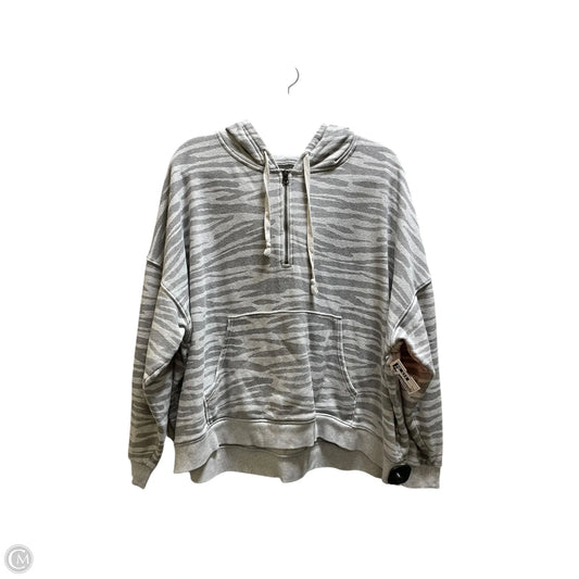 Sweatshirt Hoodie By American Eagle In Grey, Size: L