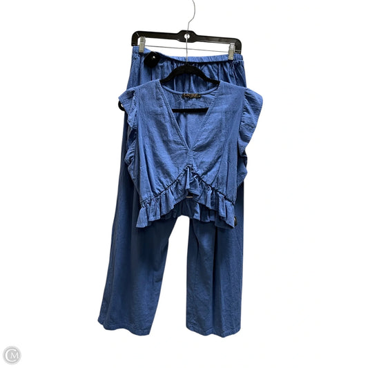 Pants Set 2pc By Clothes Mentor In Blue, Size: Xl