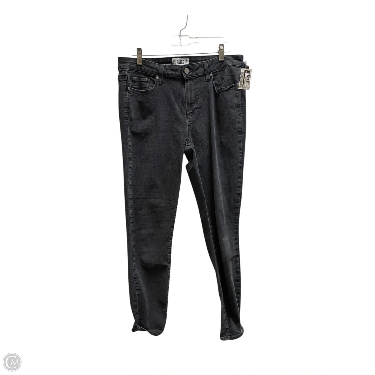 Jeans Straight By Paige In Black, Size: 12