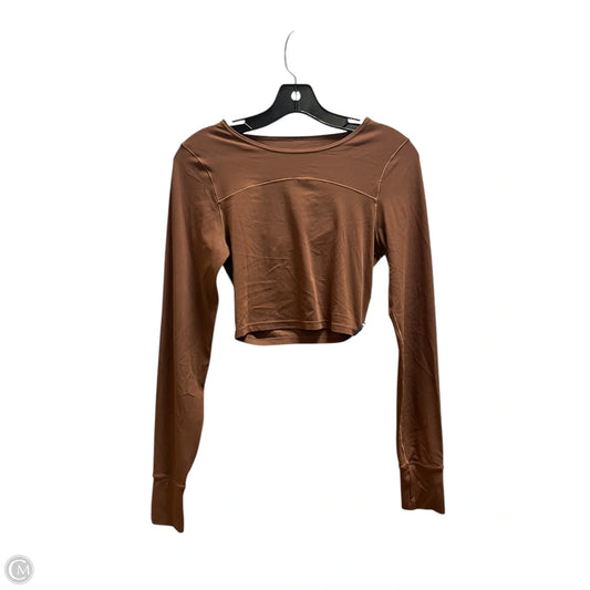 Athletic Top Long Sleeve Crewneck By Aerie In Brown, Size: S