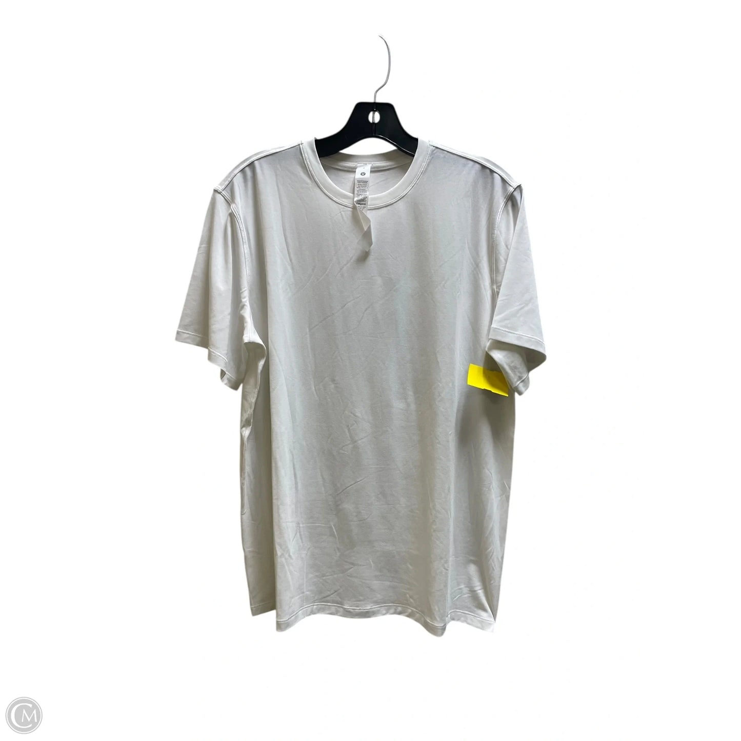 Athletic Top Short Sleeve By Lululemon In White, Size: 8