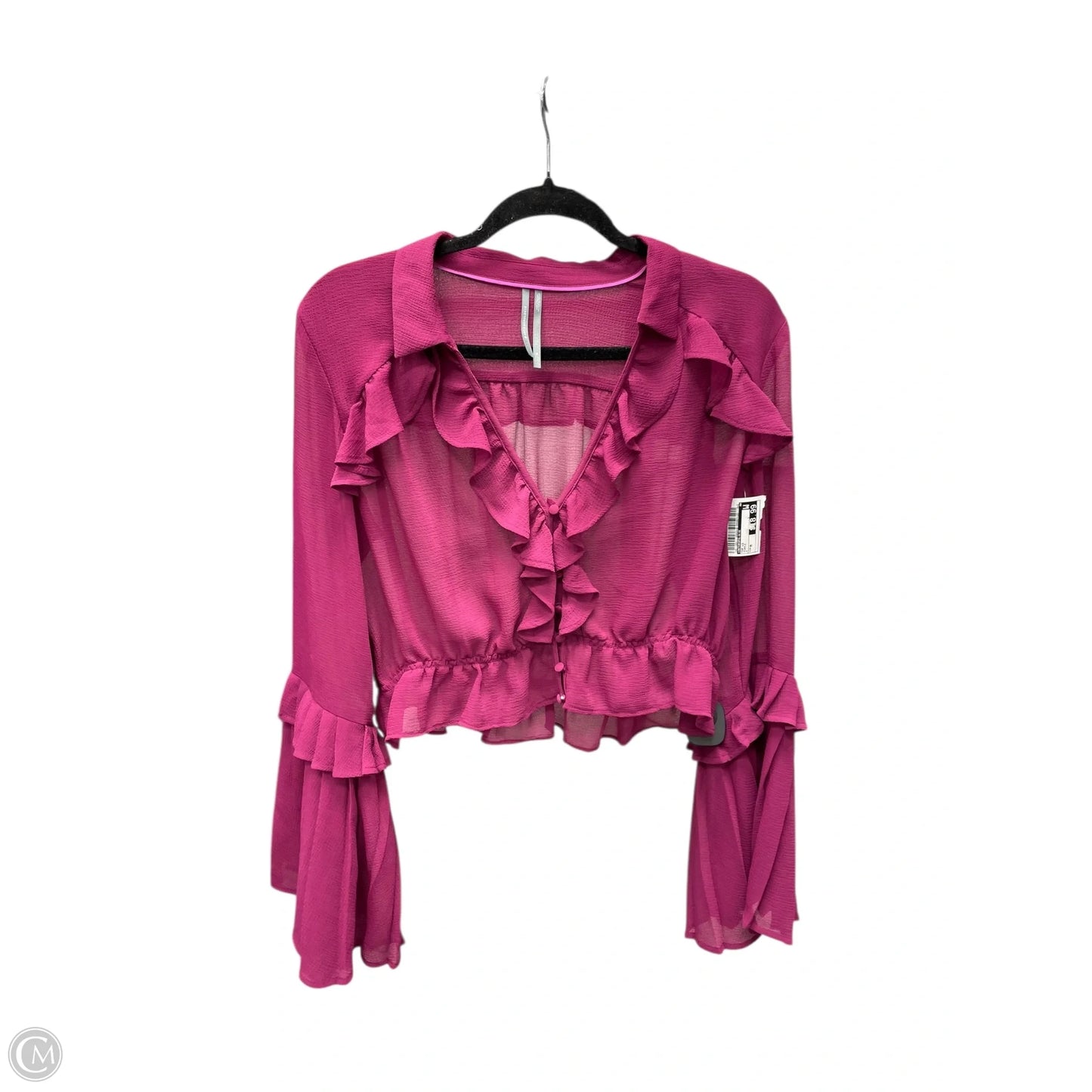 Top Long Sleeve By Anthropologie In Purple, Size: M