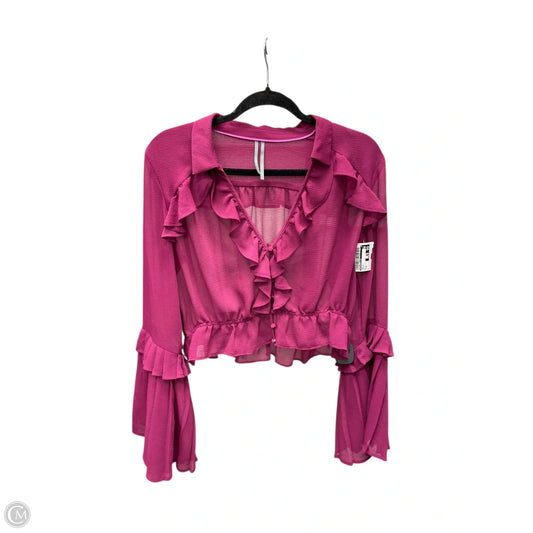 Top Long Sleeve By Anthropologie In Purple, Size: M