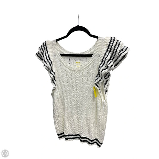 Top Sleeveless By Anthropologie In White, Size: M