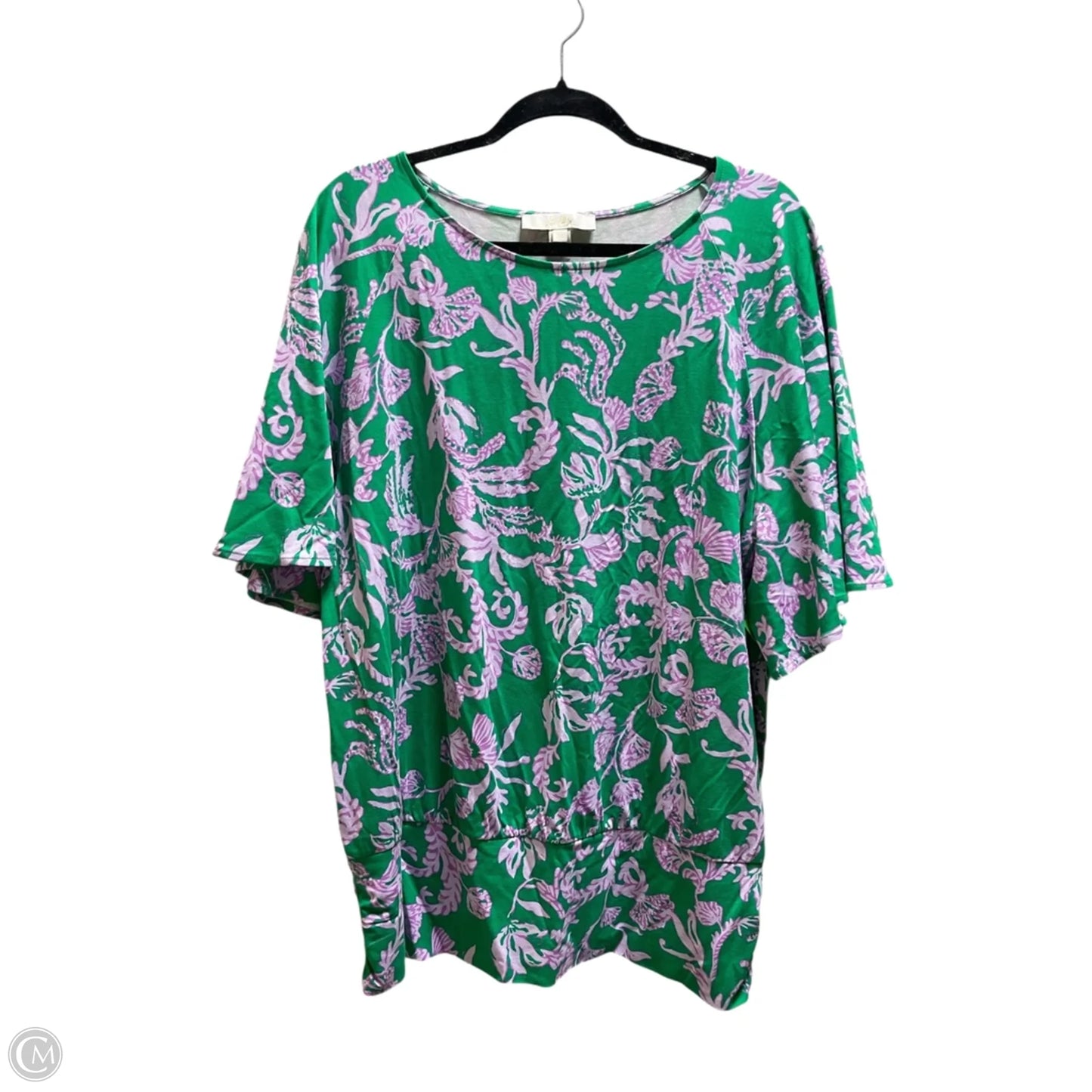 Top Short Sleeve Designer By Lilly Pulitzer In Green, Size: Xl