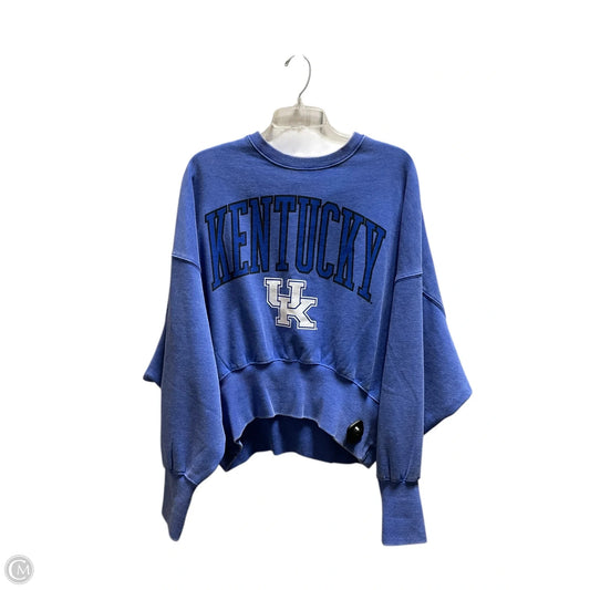Sweatshirt Crewneck By Clothes Mentor In Blue, Size: M