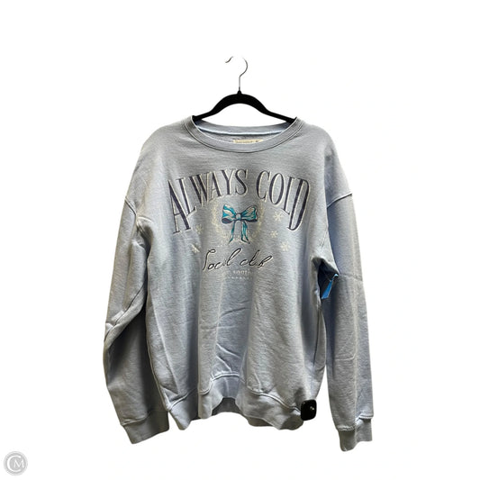 Sweatshirt Crewneck By Simply Southern In Blue, Size: M