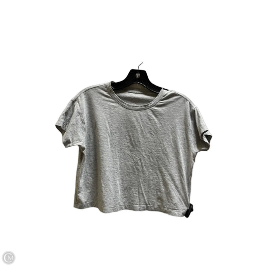 Athletic Top Short Sleeve By Lululemon In Grey, Size: S