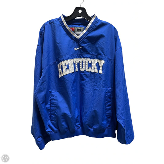 Athletic Jacket By Nike Apparel In Blue, Size: M