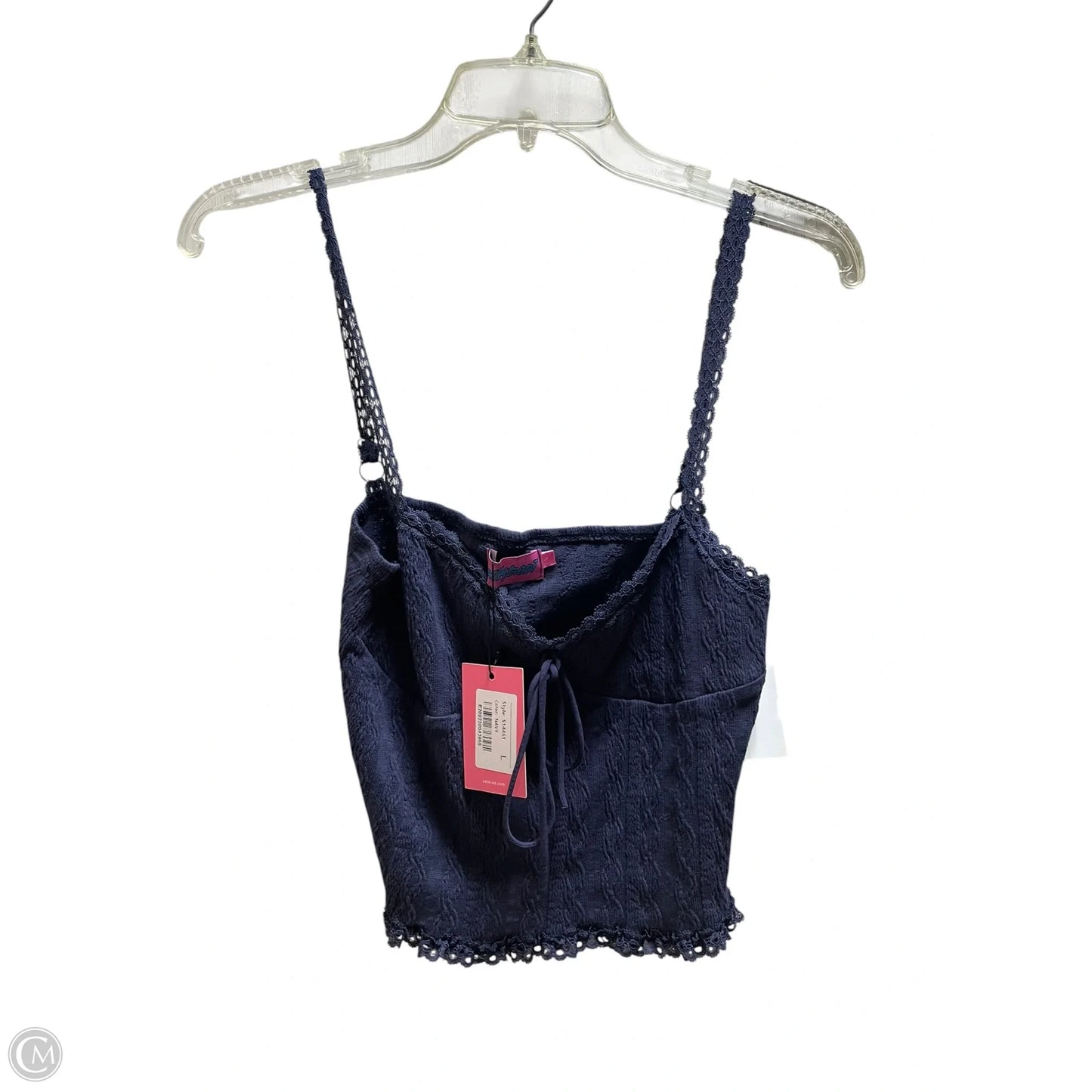 Top Sleeveless By Edikted In Navy, Size: L