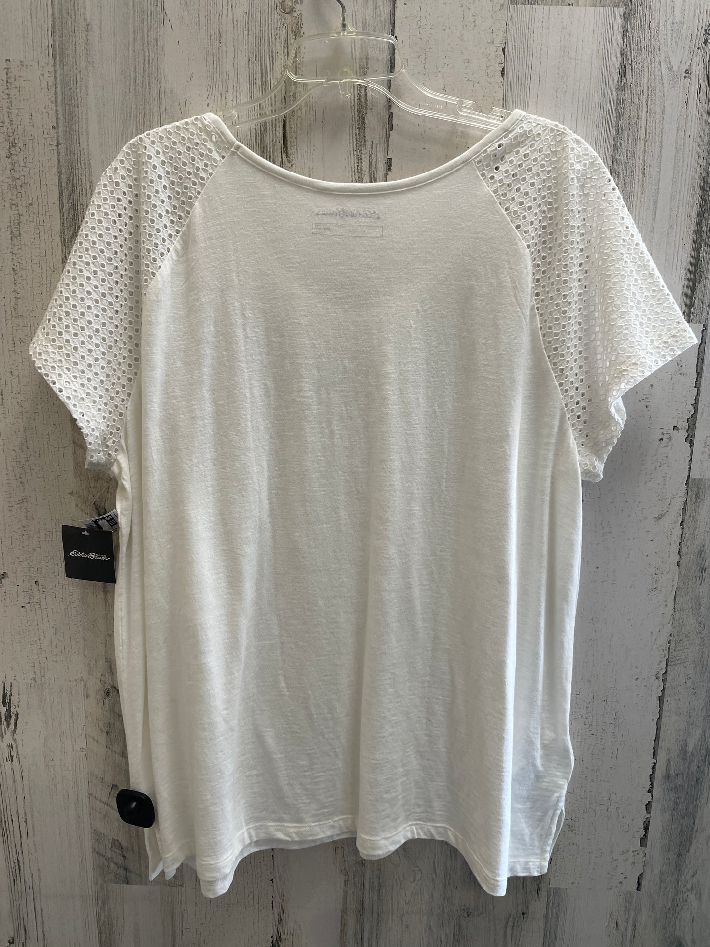 White Top Short Sleeve Eddie Bauer, Size 2x