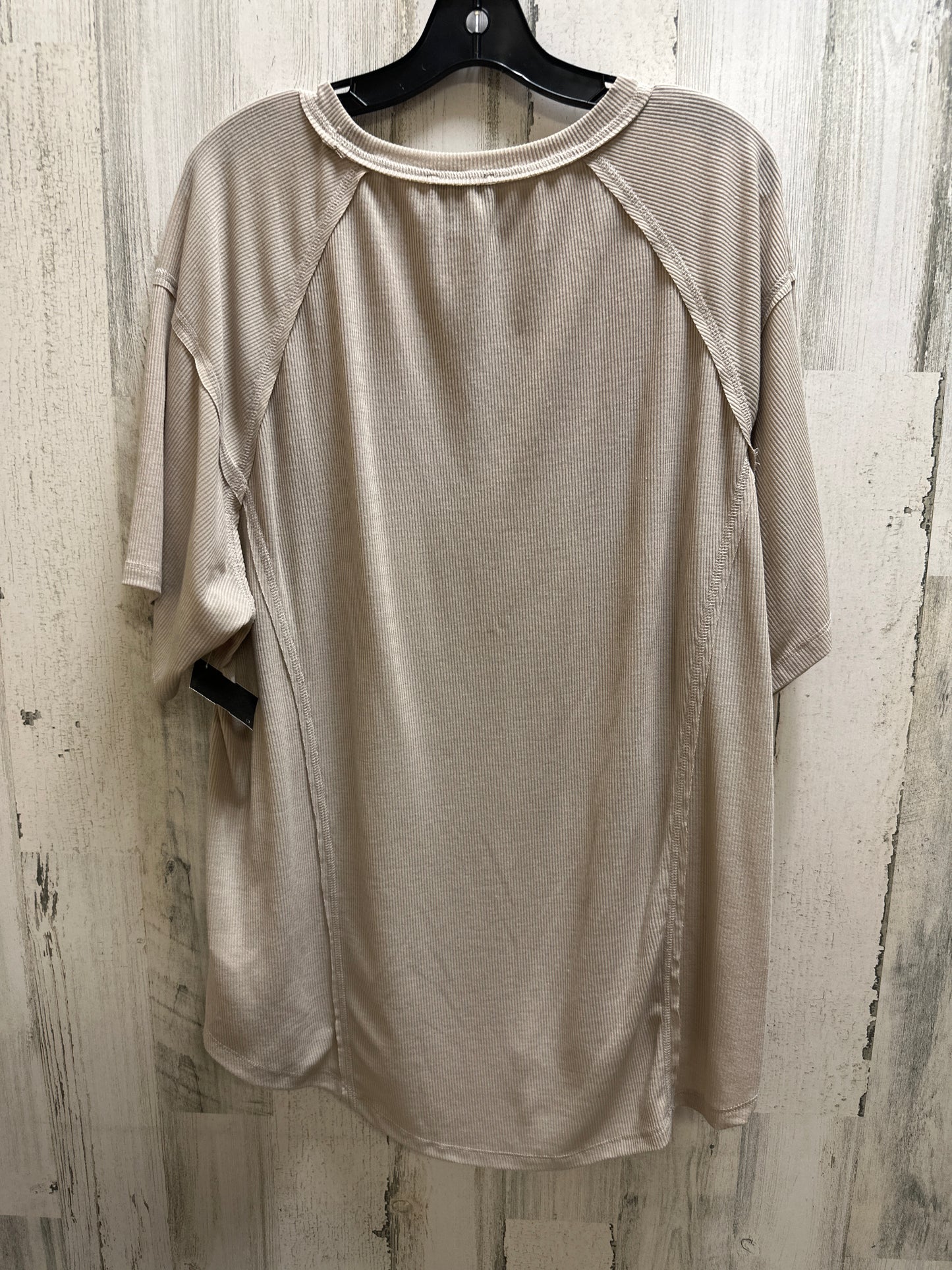 Brown Top Short Sleeve Lumiere, Size L