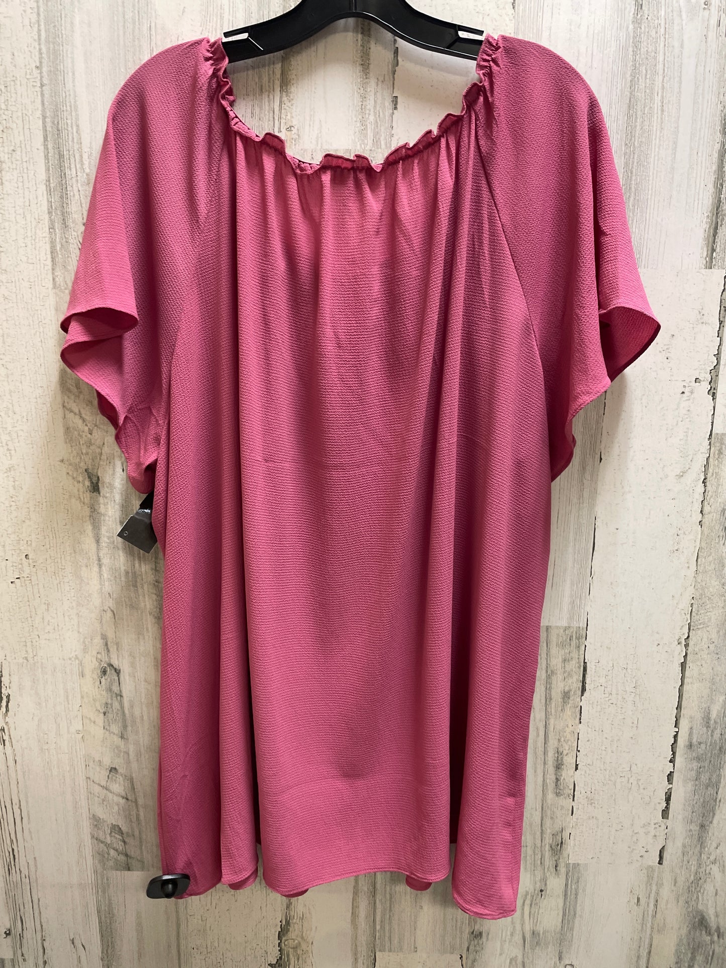 Top Short Sleeve By Avenue In Pink, Size: 3x