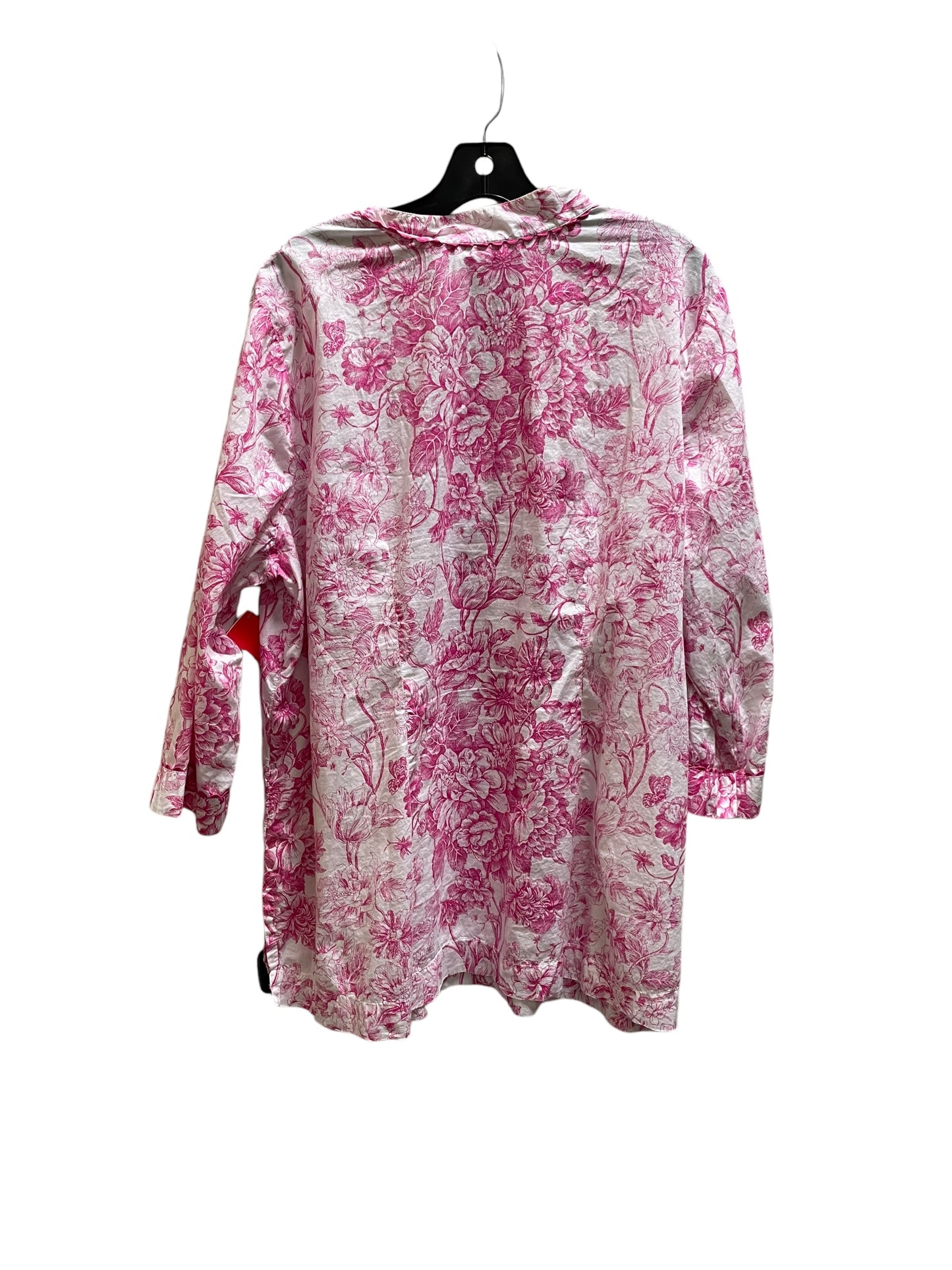 Top Long Sleeve By Charter Club In Pink, Size: 2x